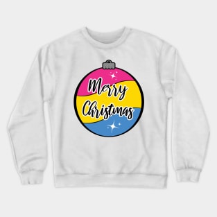 Christmas Ornament in Pansexual Pride Flag Colors Crewneck Sweatshirt